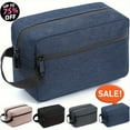 AUMIY Collapsible storage bag with divider and makeup brush handle