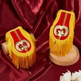 thumbnail image 5 of 1set 1 pairs Polyester Tassel Epaulettes Shoulder Badges with Star Alloy Findings Red 200x110x15mm, 5 of 6