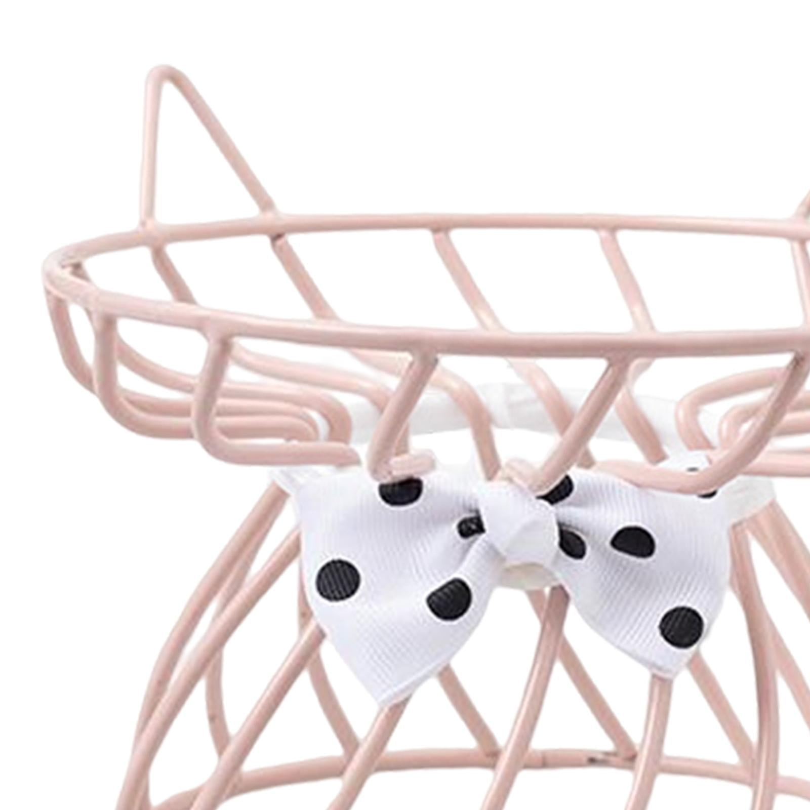 Ceramic Cat Bowl, Elevated Cat Food Bowl, Indoor Raised Cat Bowls, And Water, Easy to Clean And Protect Pet' , Pink Bow Bracket, multi