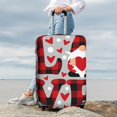 thumbnail image 7 of Gukieu Buffalo Plaid Love And Gnome Print Suitcase Protective Cover, Elastic Zipper Buckle Suitcase Protective Cover, Suitable for Travel, Business Trip-Small, 7 of 7