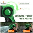 thumbnail image 7 of Tenozek Water Hose Nozzle Sprayer 10 Patterns Adjustable High Pressure Heavy Duty Metal Water Hose Sprayer for Garden (Green), 7 of 7
