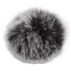 thumbnail image 1 of Paravientos de micrófono de solapa de piel artificial con clip, color negro y blanco, 1 of 14