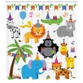 thumbnail image 3 of Ambesonne Birthday Shower Curtain, Wild Animals Birthday, 69"Wx70"L, Multicolor, 3 of 3