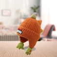 thumbnail image 6 of Toddler Kids Knit Hat Cute Soft Thickened Dinosaur Hat Beanie Warm Winter Cap, 6 of 8