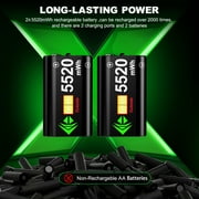 Beboncool Dual Xbox Controller Charger with 2×5520mWh Battery Packs for Xbox Series X|S/One/Elite