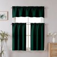 thumbnail image 2 of SIABC-Christmas Hunter Green Valance for Windows, Light Filtering Faux Linen Textured Small Short Valance for Bathroom Laundry Basement, 60Wx14L inch, 1 Piece, 2 of 4