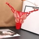 thumbnail image 2 of Gibobby Braguita cintura alta Calzoncillos Bragas Cintura Bordado Mujeres Sexy Tanga Ropa interior Calzoncillos Bragas mujer（Rojo，Talla única), 2 of 2