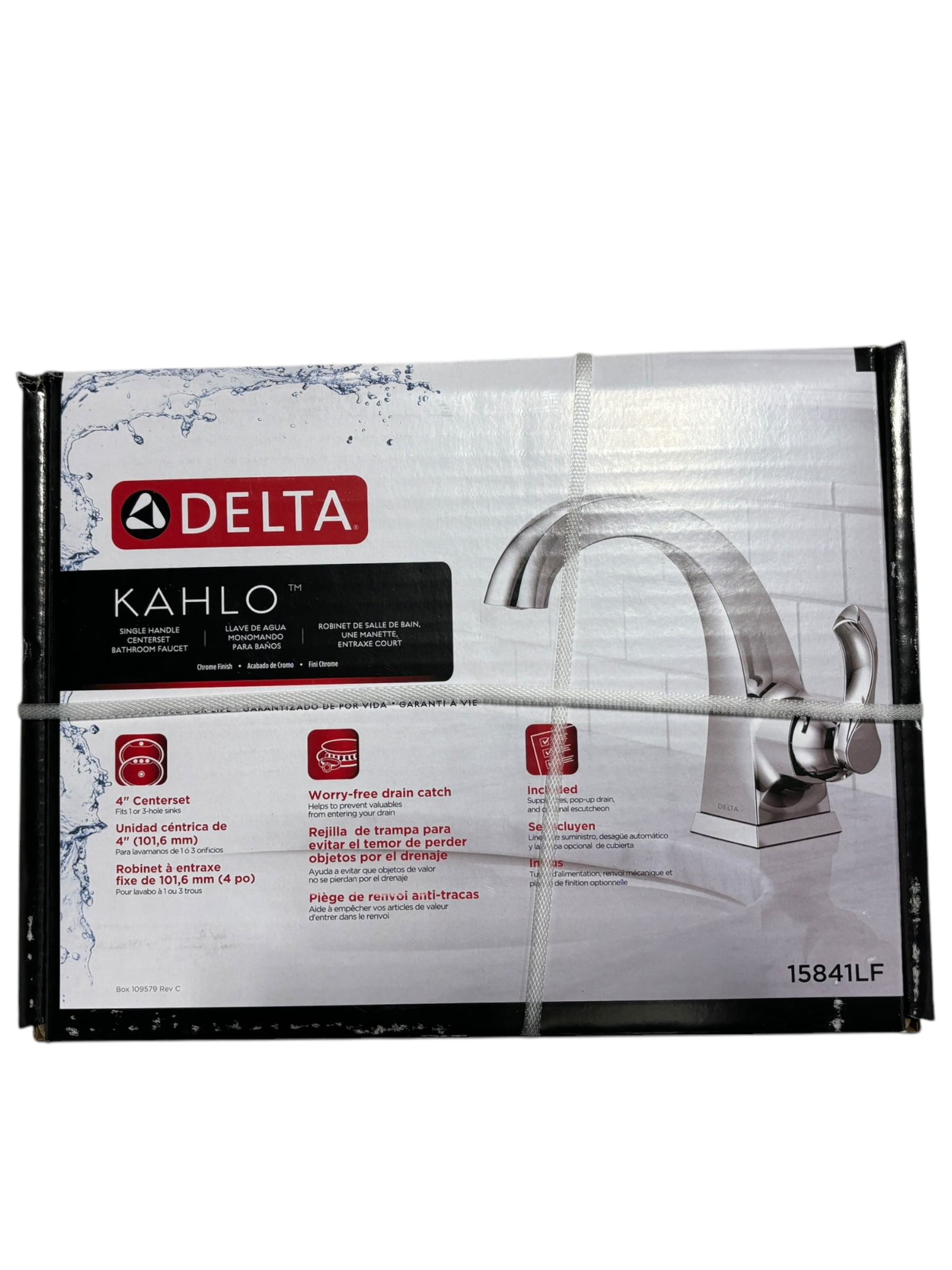 Delta Kahlo Single-Handle Centerset Bathroom Faucet Chrome Finish