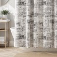thumbnail image 5 of Home Trends Heavy Weight Block Print or Chevron Design Fabric Shower Curtain with Recycled Cotton and Polyester, 5 of 5