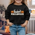 thumbnail image 2 of MIASHUI Halloween Girls Sweatshirt Cozy Letter Design Pumpkin Bat Pattern Festive Autumn Winter Warm Hoodies for Children, 2 of 5