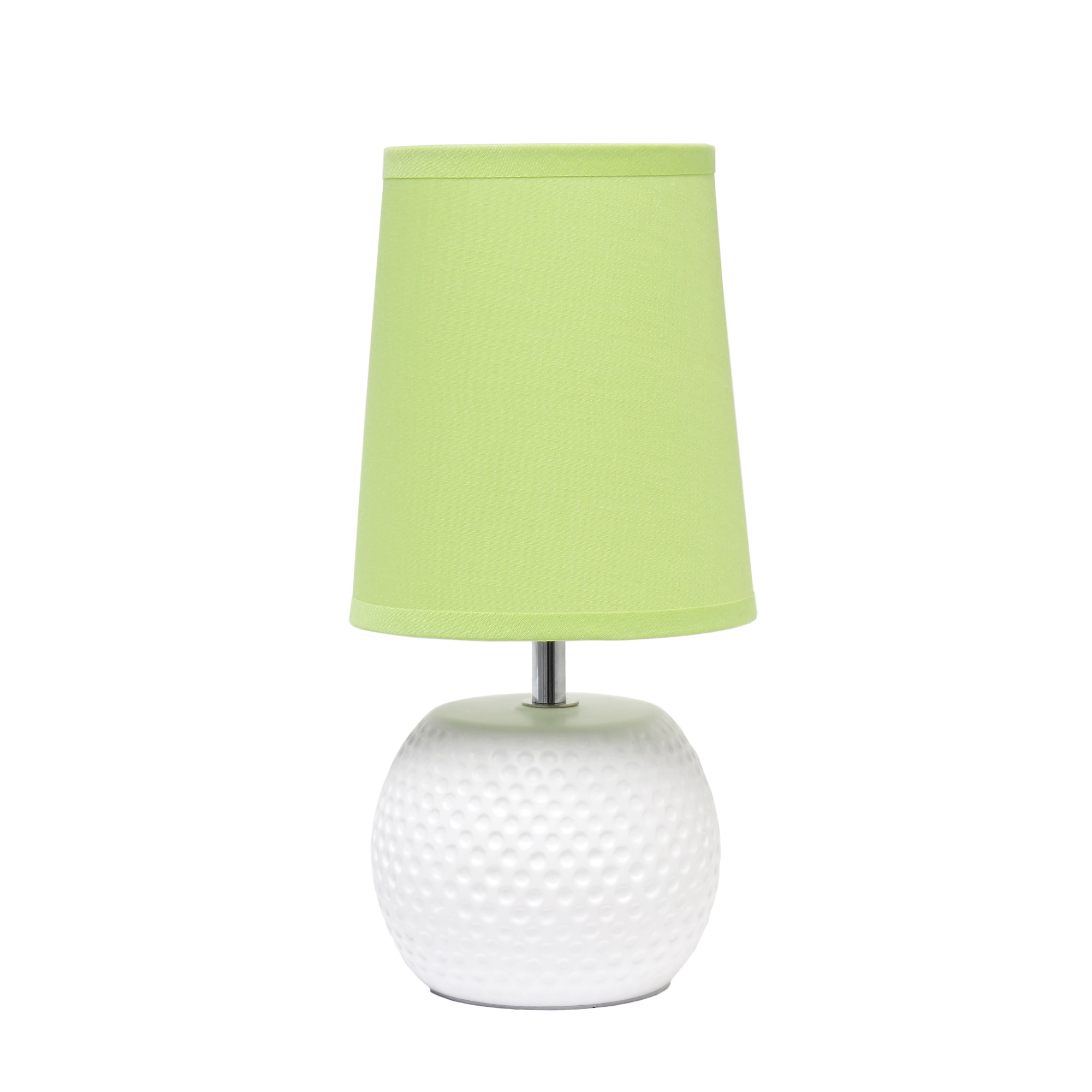 Simple Designs Studded Texture Ceramic Table Lamp, Green