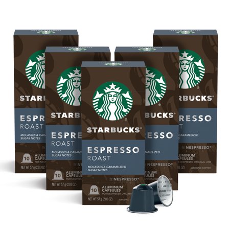 Starbucks By Nespresso Original Line Dark Roast Espresso, 50-Count Espresso Pods Packaging May Vary