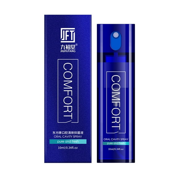 Spray bucal para el aliento, menta, sin azúcar, pH equilibrado, combate el mal aliento, refresca el aliento de adentro hacia afuera, incluso a base de ajo, dura hasta 8 horas.
