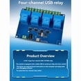 thumbnail image 6 of 4CH USB Relay Module 12V 30A USB-C Relay Module with Case USB Computer Serial Port Intelligent Control Switch, 6 of 6