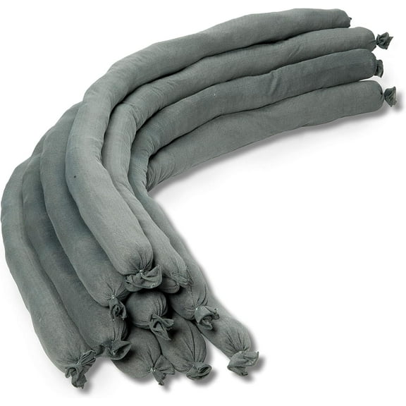 Universal Absorbent Socks – Snake for Oil and Water – 3” x 48” – Absorbing up to 10 Gallons – Super Poly Sock Absorber for Spill by Garage Door or Basement Floor – Pack of 10 (10)
