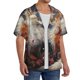 thumbnail image 2 of Fotbe Romantic Flower Fox Couple Camisa Estampada de Manga Corta para Hombre, Casual de Verano, Estilo Playero, Sin Arrugas-Small, 2 of 5