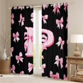 thumbnail image 2 of Castle Fairy Initial P Black Out Curtains,Personalized Initial Curtains Pack of 2 (42x63 Each),Ribbon Bow Bedroom Curtains,Ultra Soft Alphabet Home Decor, 2 of 6