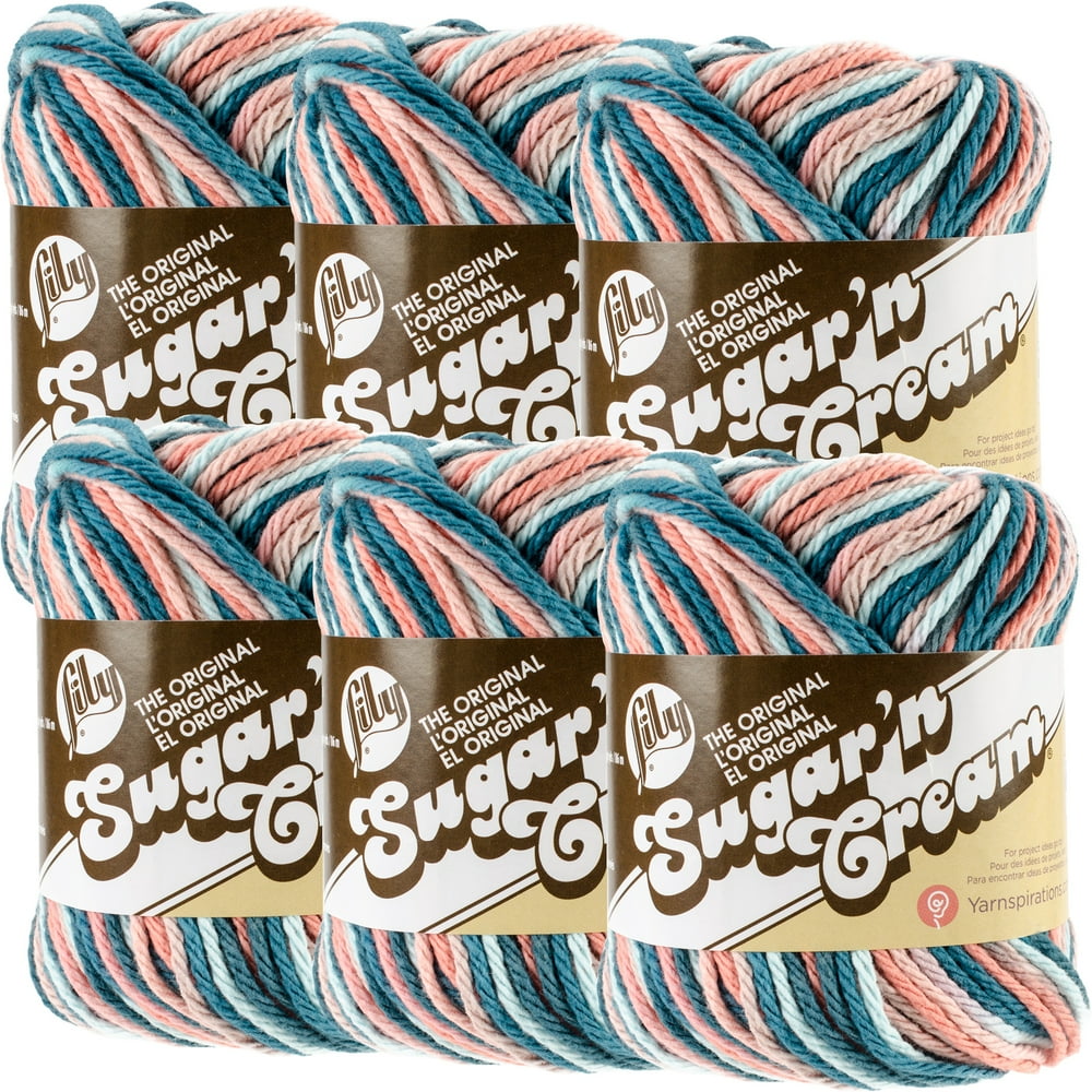 Lily Sugar'n Cream Yarn OmbresCoral Seas, Multipack Of 6 Walmart