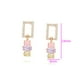 thumbnail image 2 of Aretes Largos Dama Swarovski Multicolor Pastel Oro 14K Lam dorado Unitalla, 2 of 7