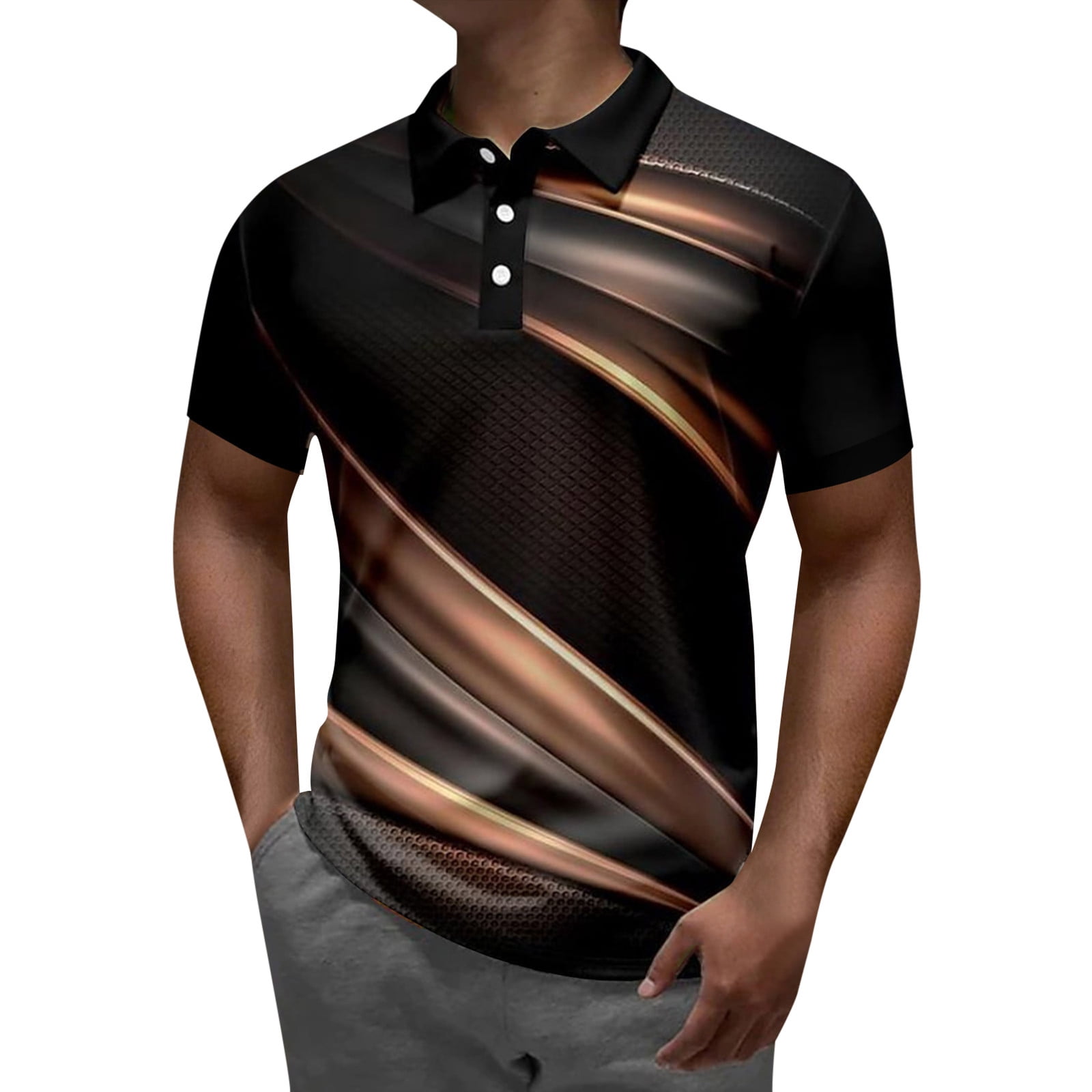 Black sports polo shirt hot sale