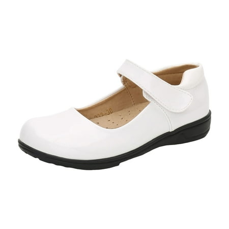 eczipvz Girls Dress Shoes Size 13 Oxford Wedding Dress Shoes Classic School Uniform Flats Formal Casual Loafer for Toddler Little Kid White 12.5 Little Kid