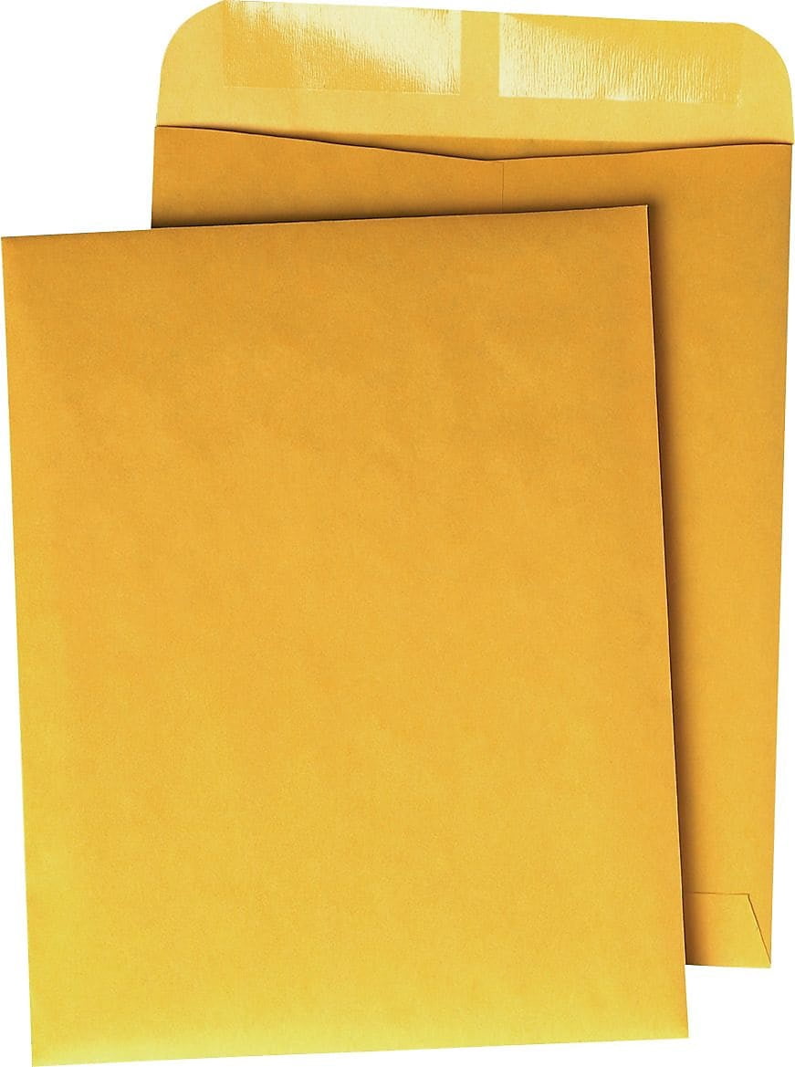Quality Park Kraft Catalog Envelopes - Catalog - 3 1by2 - 10"W x 13" L- 28 lb - Gummed - Kraft