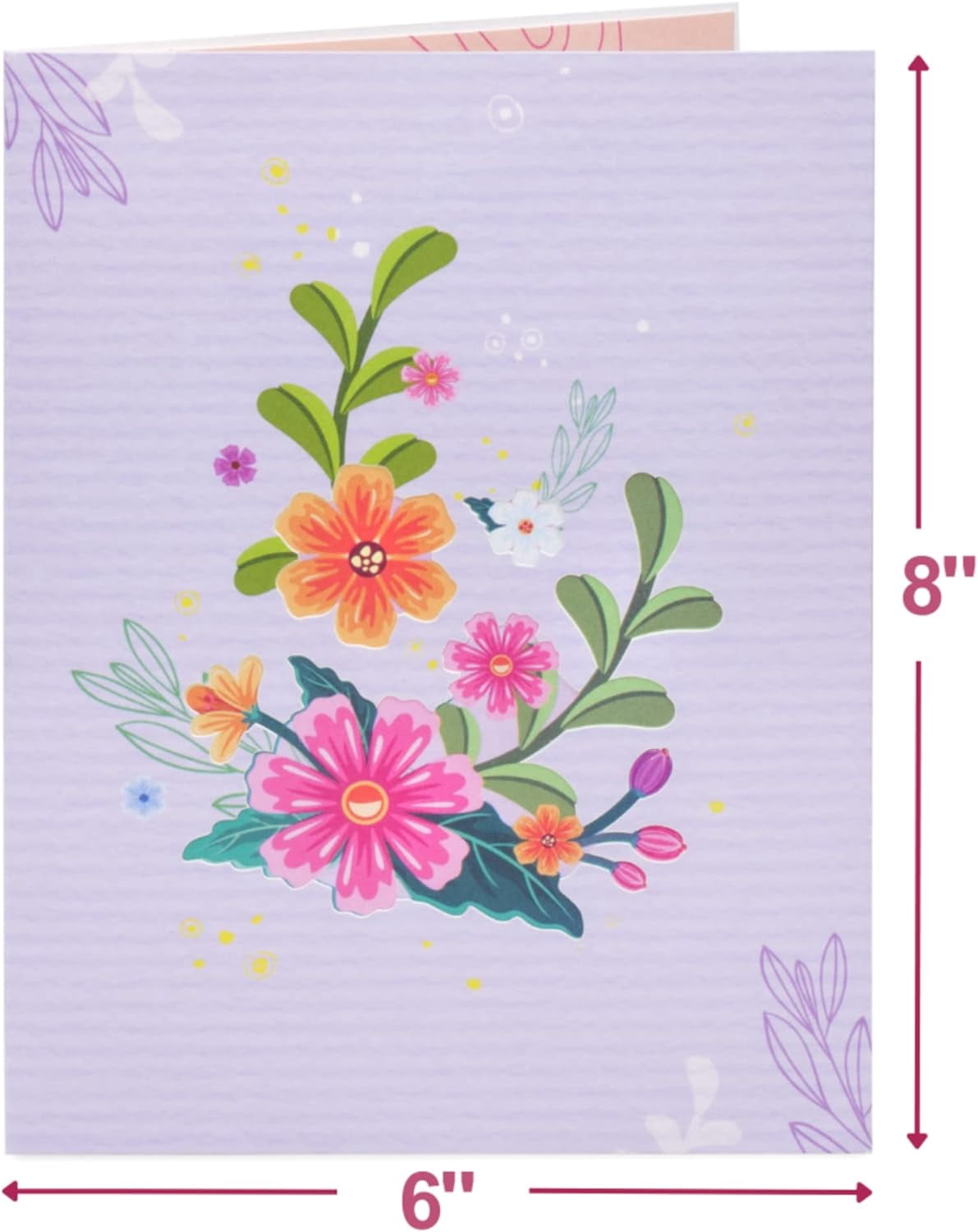 Frndly 3D Pop Up Happy Mothers Day Card, Handcrafted - 100% Recycled and Eco-Friendly, 8" x 6" Cover - with Note Tag