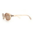 thumbnail image 6 of Trendy Retro Micro Oval Dad Fashion Plastic Sunglasses Peach - Brown, 6 of 8