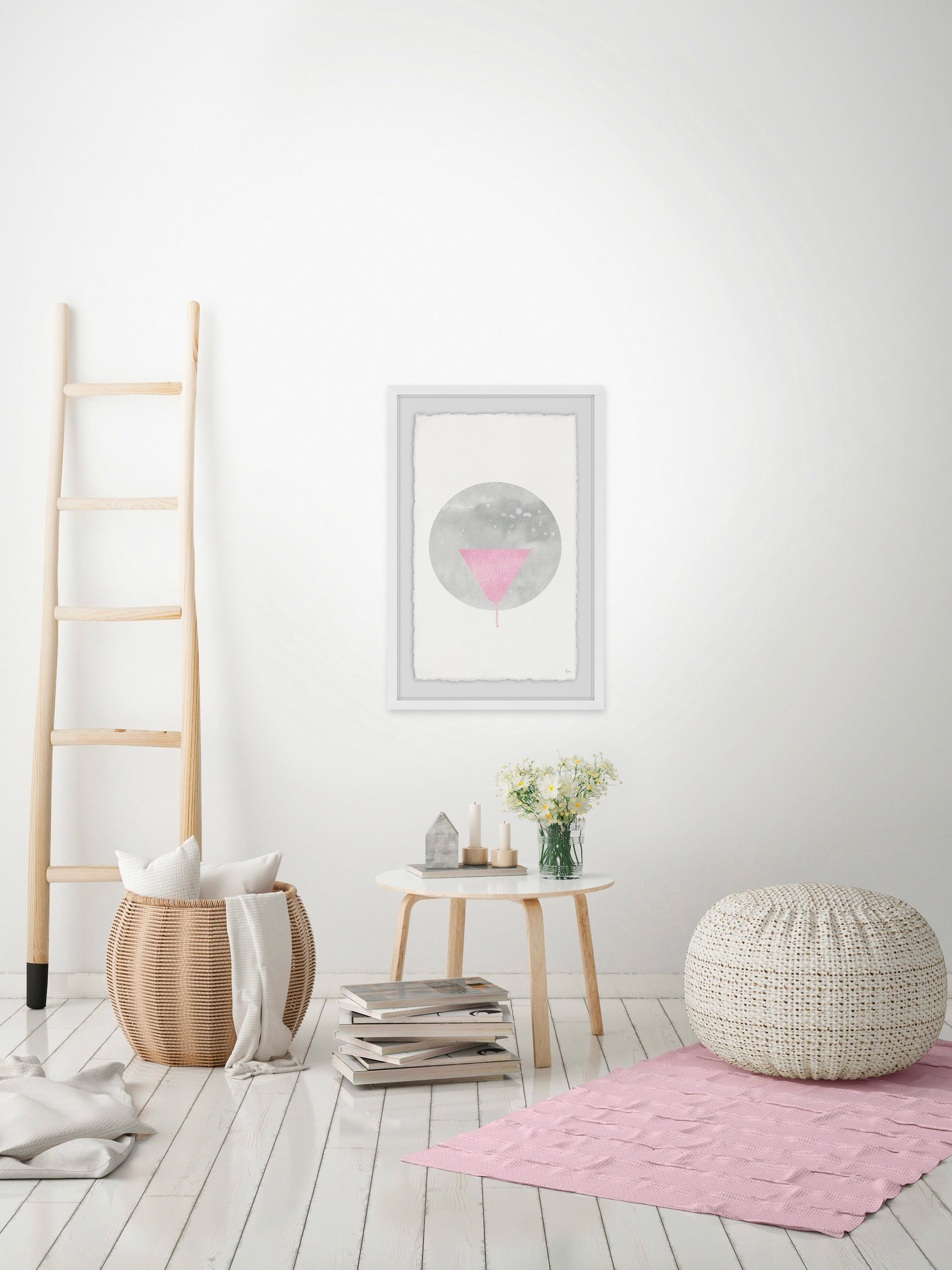 Pink Cone II Framed Painting Print