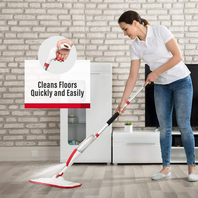  Spray Mop for Floor Cleaning with 3pcs Washable Pads - Wet Dry  Microfiber Mop with 800 ml Refillable Bottle for Kitchen Wood Floor  Hardwood Laminate Ceramic Tiles Floor Dust Cleaning 