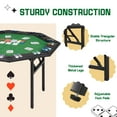 thumbnail image 4 of Avawing Foldable, Octagon 8 Players Texas Holdem Poker Table, Green, 4 of 7