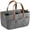 Gray, variant on yongmandr Foldable Storage Tote with Removable Organizer Compartments, Large Water-Resistant Diaper Bag for Changing Table & Car Travel, Multi-Purpose Portable Organizer with 8 Pockets(Gray)