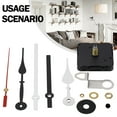 thumbnail image 3 of Girlsshop 12Pcs Wall Clock Quartz Movement Motor Mechanism Long Spindle Hands Repair Kit, 3 of 10