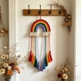 thumbnail image 4 of EGNMCR Storage Bins, Storage Containers Arch Macrame Hair Clip Container With Colorful Tassels Boho Wall Hanging Organizer For Baby Girls Hair Accessories Storage Polyester fiber ornament, 4 of 6