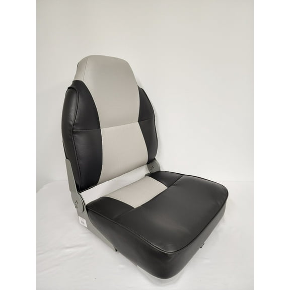 Boat Seat High Back Fold Down Lund Style Fishing Pontoon1004-ABC CHARCOAL / GREY