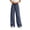 Navy, variant on Striped Palazzo Pants for Women Casual Wide Leg Trousers with Drawstring Elastic Waist Relaxed Full Length Lounge Sweatpants S