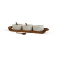 thumbnail image 4 of CHEVRON TRIPLE CONDIMENT Server w Spoons crafted by Nambe, 4 of 5