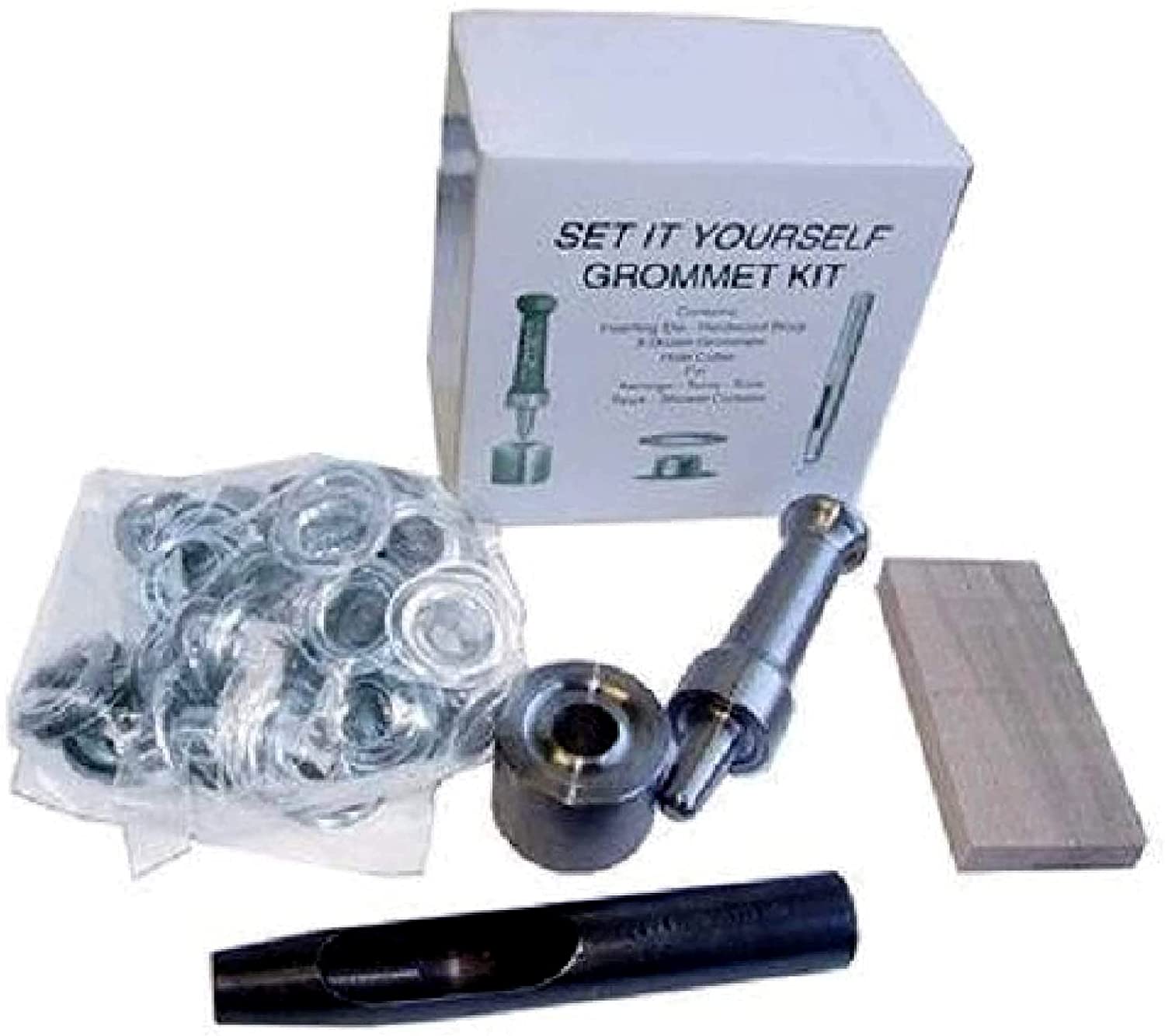 General Tools Grommet Kit with 12 Solid Brass Grommets, 1/2Inch