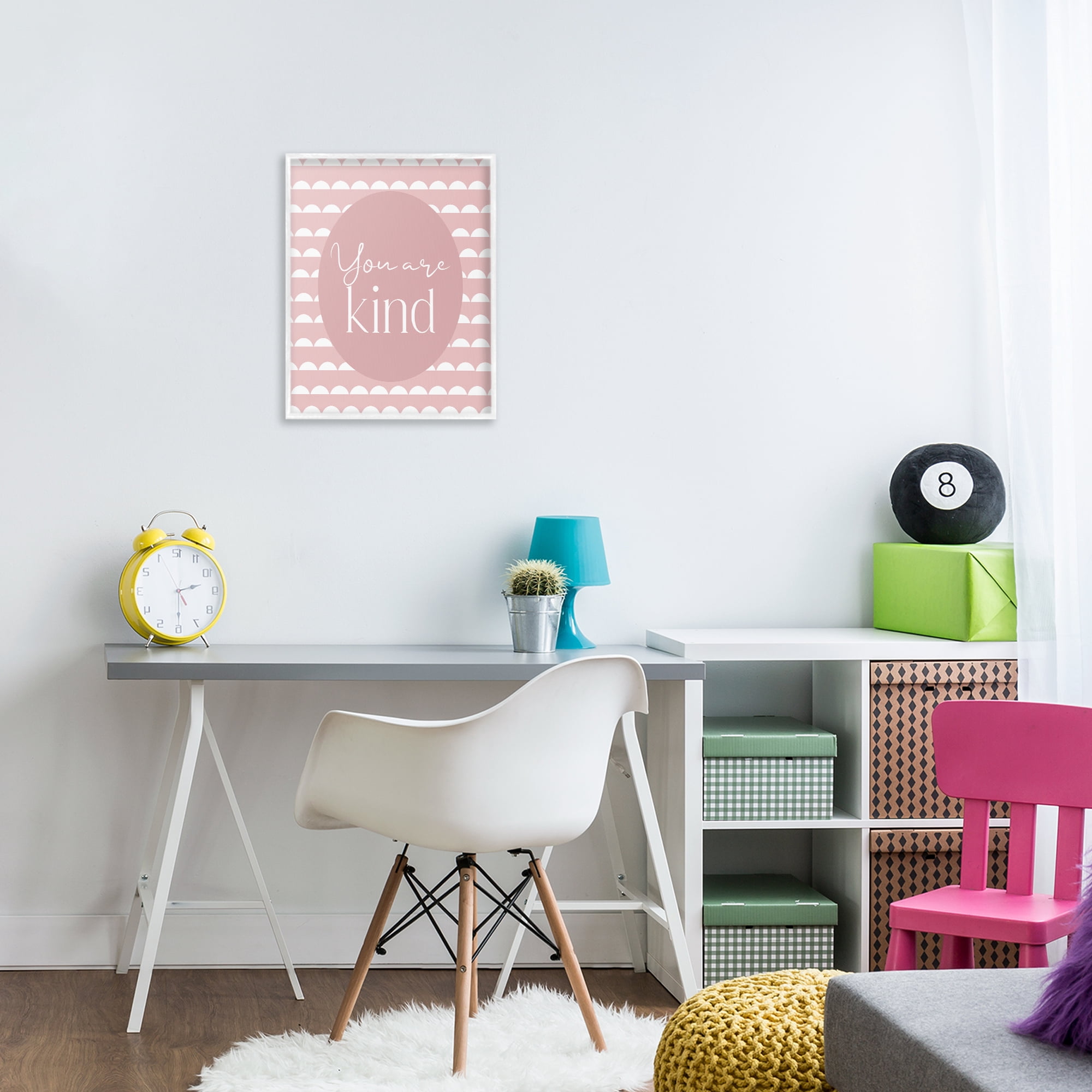 Stupell Industries You Are Kind Blush Pink White Framed Giclee Art, design by Christine Simpson Art