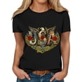 thumbnail image 4 of Vetsdori USA Years Anniversary T Shirts for Women Patriotic July 4th Pullover Red White and Blue Casual,Short Sleeve Graphic Summer Crew Neck Womens Shirts Independence Day, 4 of 5