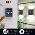 thumbnail image 2 of Morttic Solar Wall Light, 2Pcs 2LEDs Up and Down Solar Lamps Outdoor LED Wall Light Waterproof for Garden Patio Garage Driveway Pathway (Cold White), 2 of 8