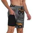 thumbnail image 2 of Kdxio Construction Machines Print Men'S Swim Trunks With Compression Liner 7 Inch Inseam Quick Dry Swim Shorts, 2 of 7