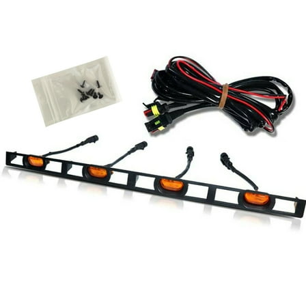 Front Hood Grille Amber LED Lights Assy Wire Harness For 2012-2015 Toyota Tacoma