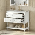 thumbnail image 3 of Harper & Bright Designs 36" Bathroom Vanity with Sink, Bathroom Storage Cabinet with Drawers, Single Sink Bathroom Vanity, White, 3 of 16