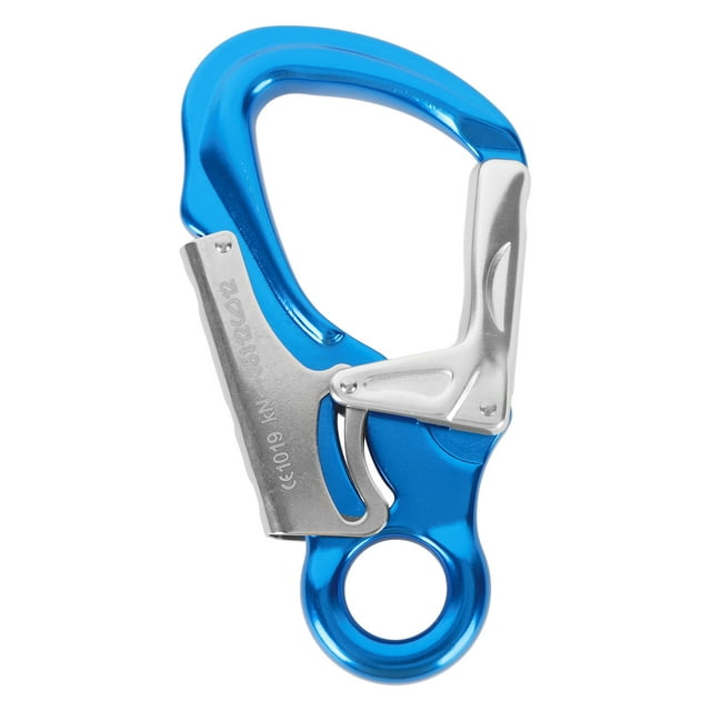 Clips de mosquetón de escalada de 35KN, mosquetones resistentes en forma de D para escalada en roca, rappel, montañismo, azul zafiro, plata YUNYI BRAND Deportes