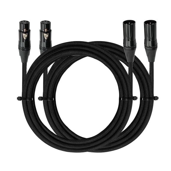 Cables XLR Amavheaf Cable XLR a XLR de 10 pies, paquete de 2 unidades para micrófono