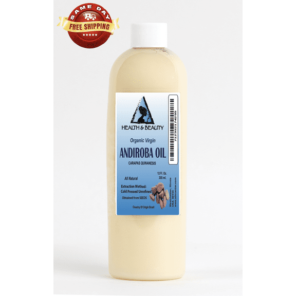 Andiroba Seed Oil Unrefined Virgin Organic Cold Pressed Raw Pure 12 oz