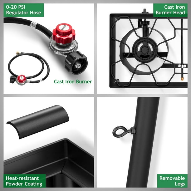 Ktaxon Portable 3 Burner Gas Propane Cooker for Outdoor Cooking