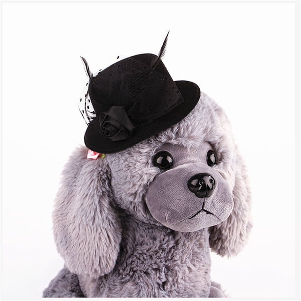 Xihbxyly Gorra de Verano para Mascotas, Diseño Clásico de Plumas, Tela Ligera, Protección Solar, Accesorio de Moda para Exteriores, para Perros Pequeños o Gatos, Tamaño 13 X 5 Cm.