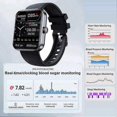 thumbnail image 3 of F57l Blood Glucose Monitoring Smartwatch, Fitness Tracker with Blood Pressure Smart Watch for Men Women, 3 of 4